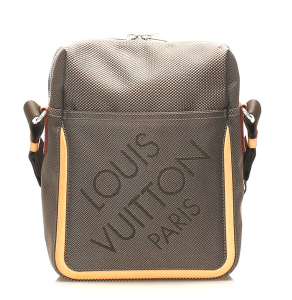 ルイ ヴィトン ダミエ ジェアン シタダン M93224  カーキ キャンバス レザー 斜め掛け ショルダーバッグ ユニセックス LOUIS VUITTON SP1026刻印 中古