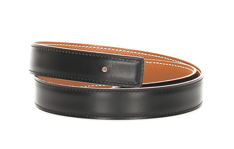 エルメス ブラック レザー ベルト レディース HERMES □C刻印 中古