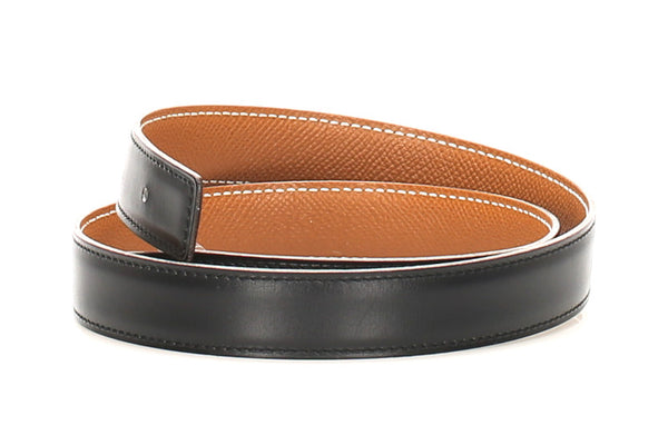 エルメス ブラック レザー ベルト レディース HERMES □C刻印 中古