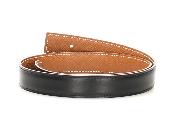 エルメス ブラック レザー ベルト レディース HERMES □C刻印 中古