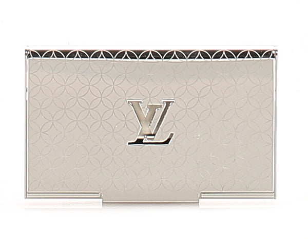 ルイ ヴィトン ポルト カルト シャンゼリゼ M65227 シルバー メタル カードケース レディース LOUIS VUITTON 中古