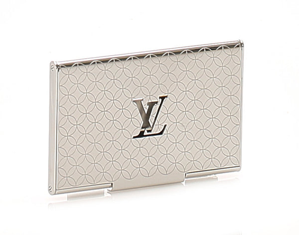 ルイ ヴィトン ポルト カルト シャンゼリゼ M65227 シルバー メタル カードケース レディース LOUIS VUITTON 中古