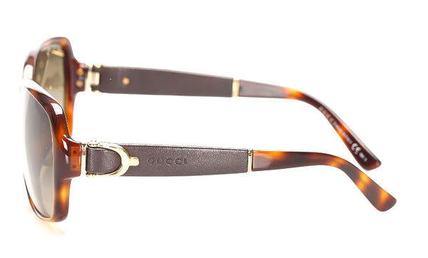 グッチ ブラウン プラスチック レザー サングラス ユニセックス GUCCI 中古