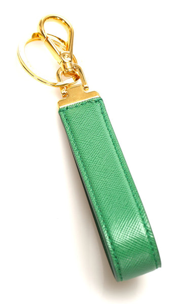 プラダ グリーン サフィアーノ キーリング ユニセックス PRADA 中古