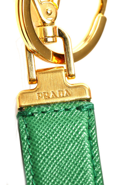 プラダ グリーン サフィアーノ キーリング ユニセックス PRADA 中古