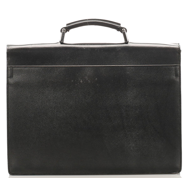 プラダ ブラック レザー ビジネスバッグ メンズ PRADA 中古