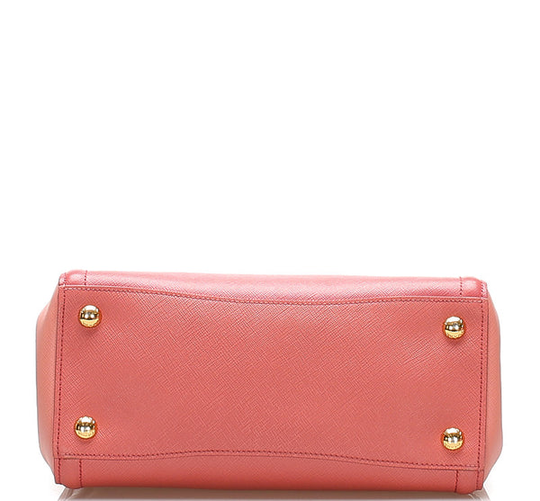 プラダ ピンク サフィアーノ ハンドバッグ ショルダーバッグ 2WAY レディース PRADA 中古