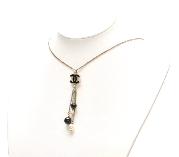 シャネル ゴールド メッキ ココマーク パール ネックレス レディース CHANEL 中古