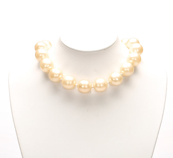 シャネル ゴールド メッキ パール ネックレス レディース CHANEL 中古