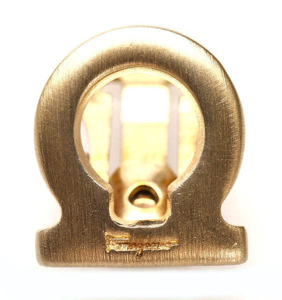 サルヴァトーレフェラガモ ゴールド メッキ ガンチーニ イヤリング レディース Salvatore Ferragamo 中古