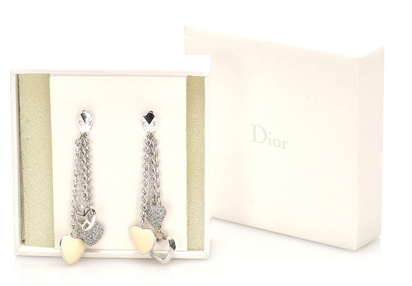 クリスチャンディオール シルバー メタル ピアス レディース Christian Dior 中古