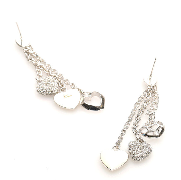 クリスチャンディオール シルバー メタル ピアス レディース Christian Dior 中古