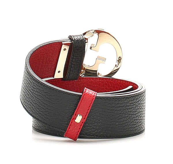 グッチ ブラック レザー ベルト レディース GUCCI 中古