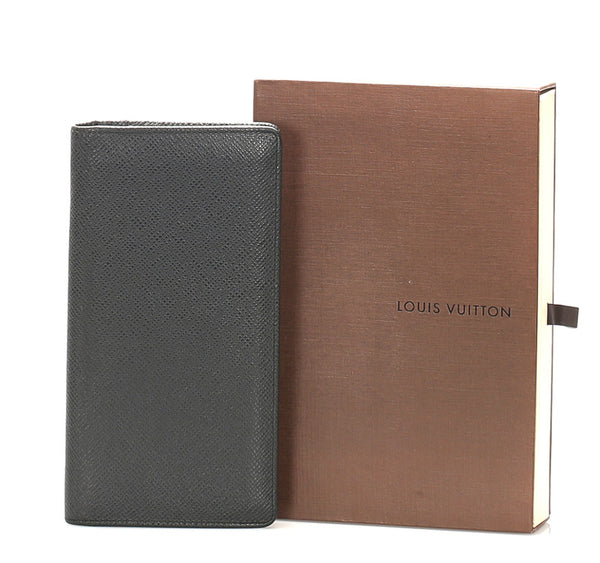 ルイ ヴィトン タイガ ブラザ M30501 ブラック レザー 長財布 メンズ LOUIS VUITTON 中古
