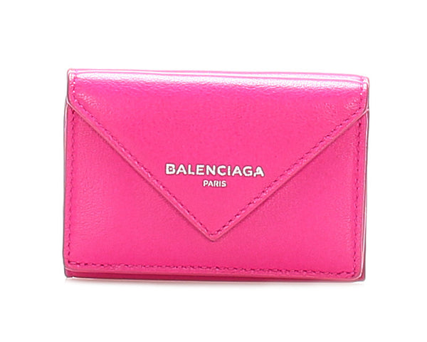 バレンシアガ ピンク レザー コインケース レディース BALENCIAGA 中古