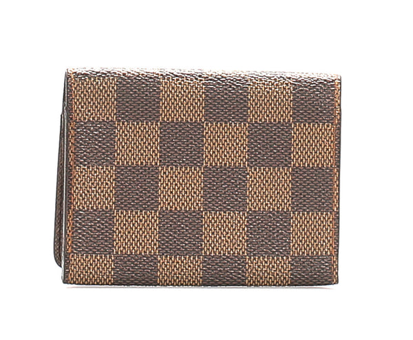ルイ ヴィトン ダミエ カルトドゥビジット N62920 ブラウン PVC カードケース レディース LOUIS VUITTON 中古