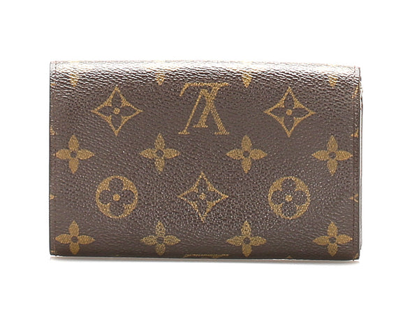 ルイ ヴィトン モノグラム トレゾール M61730 ブラウン PVC レザー 二つ折り財布 レディース LOUIS VUITTON 中古