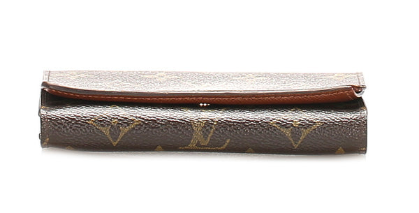 ルイ ヴィトン モノグラム トレゾール M61730 ブラウン PVC レザー 二つ折り財布 レディース LOUIS VUITTON 中古