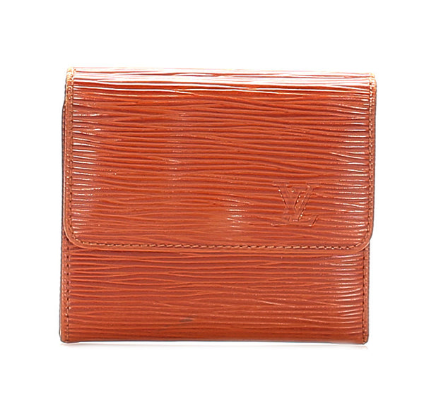 ルイ ヴィトン エピ ブラウン レザー 二つ折り財布 レディース LOUIS VUITTON 中古