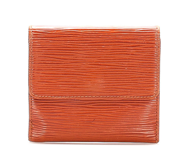 ルイ ヴィトン エピ ブラウン レザー 二つ折り財布 レディース LOUIS VUITTON 中古
