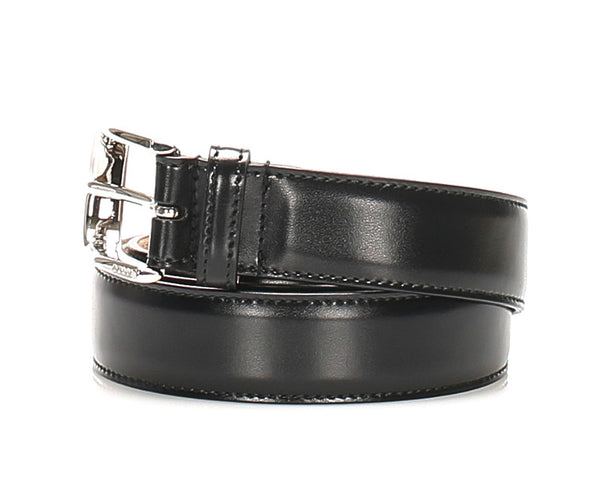 グッチ GG ブラック レザー ベルト ユニセックス GUCCI 中古