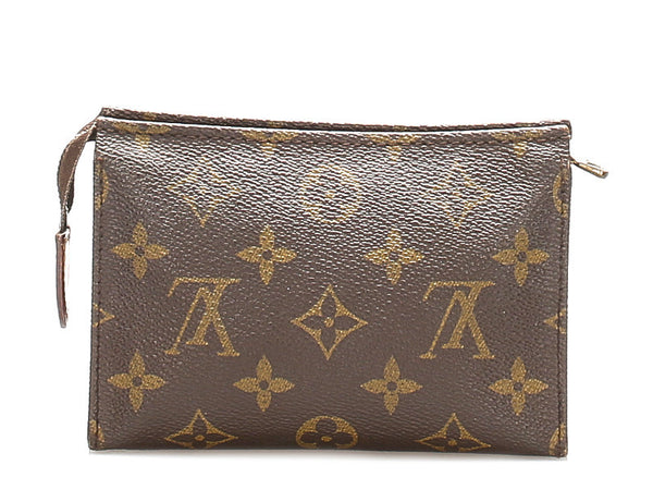 ルイ ヴィトン モノグラム ポシュットワレ15 M47546 ブラウン PVC レザー ポーチ ユニセックス LOUIS VUITTON 中古