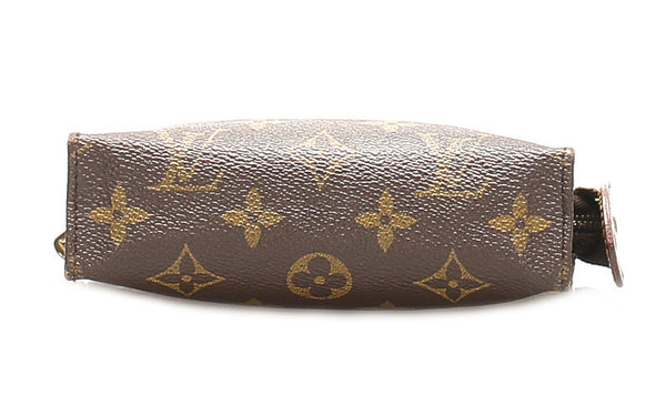 ルイ ヴィトン モノグラム ポシュットワレ15 M47546 ブラウン PVC レザー ポーチ ユニセックス LOUIS VUITTON 中古