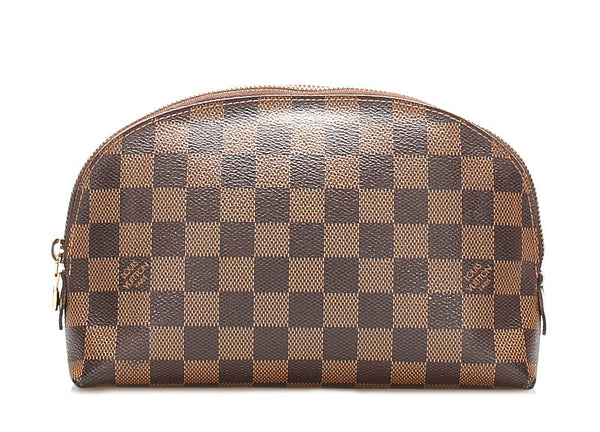 ルイ ヴィトン ダミエ コスメティックGM N23345 ブラウン PVC レザー ポーチ レディース LOUIS VUITTON 中古