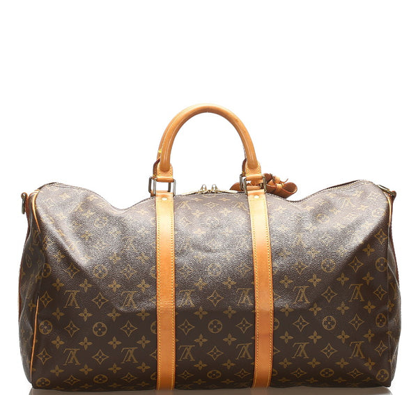 ルイ ヴィトン モノグラム キーポル50 バンドリエール M41416 ブラウン PVC レザー ボストンバッグ ユニセックス LOUIS VUITTON 中古