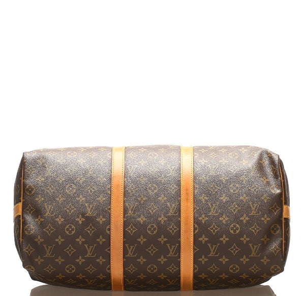 ルイ ヴィトン モノグラム キーポル50 バンドリエール M41416 ブラウン PVC レザー ボストンバッグ ユニセックス LOUIS VUITTON 中古