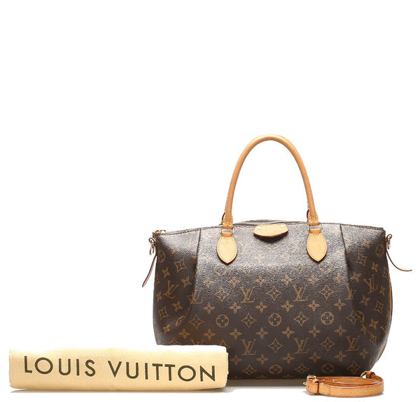 ルイ ヴィトン モノグラム テュレンMM M48814 ブラウン PVC レザー ハンドバッグ ショルダーバッグ 2WAY レディース LOUIS VUITTON 中古