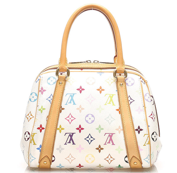 ルイ ヴィトン マルチカラー プリシラ M40096 ホワイト PVC レザー ハンドバッグ レディース LOUIS VUITTON 中古