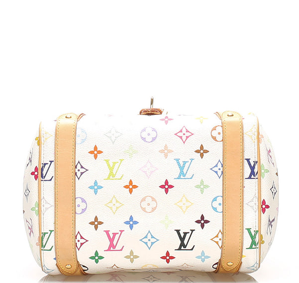 ルイ ヴィトン マルチカラー プリシラ M40096 ホワイト PVC レザー ハンドバッグ レディース LOUIS VUITTON 中古