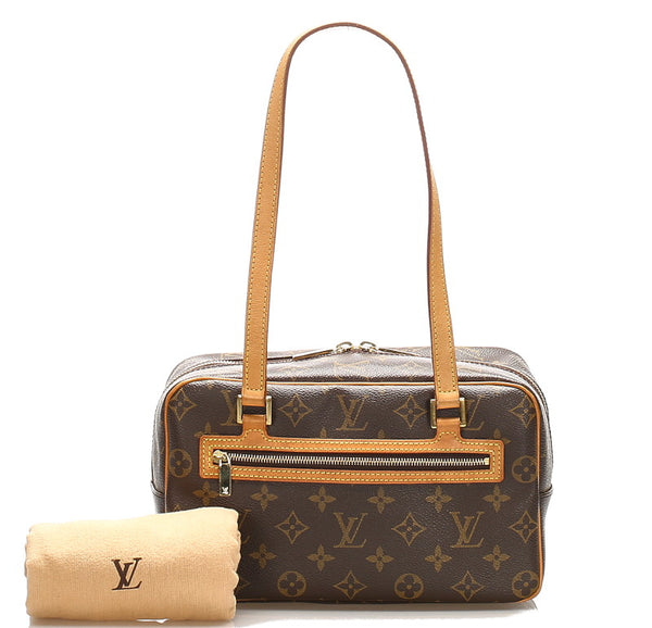 ルイ ヴィトン モノグラム シテ MM M51182 ブラウン PVC レザー 肩掛け ショルダーバッグ レディース LOUIS VUITTON 中古