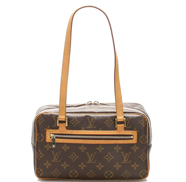 ルイ ヴィトン モノグラム シテ MM M51182 ブラウン PVC レザー 肩掛け ショルダーバッグ レディース LOUIS VUITTON 中古