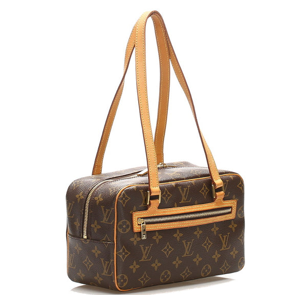 ルイ ヴィトン モノグラム シテ MM M51182 ブラウン PVC レザー 肩掛け ショルダーバッグ レディース LOUIS VUITTON 中古