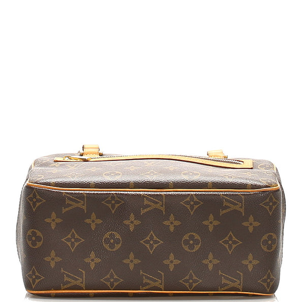 ルイ ヴィトン モノグラム シテ MM M51182 ブラウン PVC レザー 肩掛け ショルダーバッグ レディース LOUIS VUITTON 中古
