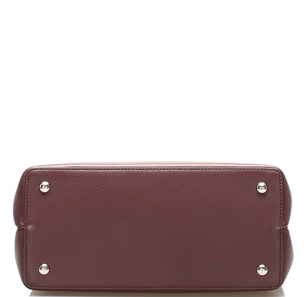 フェンディ プチトゥージュール 8BH253 ワインレッド レザー ハンドバッグ ショルダーバッグ 2WAY レディース FENDI 中古