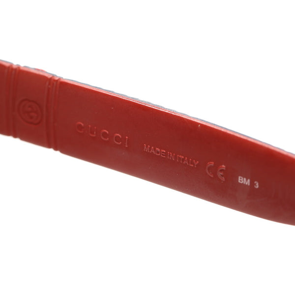 グッチ シェリーライン ネイビー レッド プラスチック ゴム サングラス ユニセックス GUCCI 中古