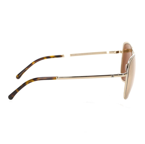 シャネル ゴールド ブラウン プラスチック メッキ サングラス ユニセックス CHANEL 中古