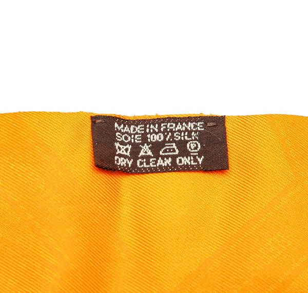 エルメス ツイリー オレンジ シルク スカーフ レディース HERMES 中古