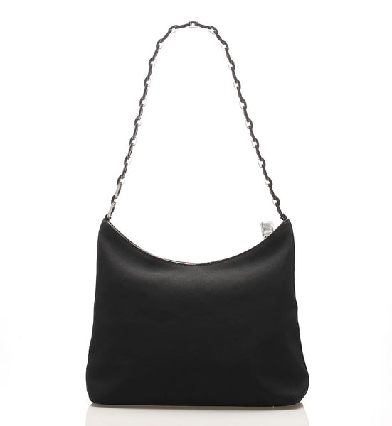 サルヴァトーレフェラガモ ヴァラ D 21 8801 ブラック キャンバス ショルダーバッグ レディース Salvatore Ferragamo 中古