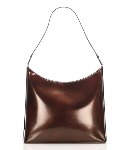 サルヴァトーレフェラガモ AF-21 9729 ブラウン パテントレザー 肩掛け ショルダーバッグ レディース Salvatore Ferragamo 中古