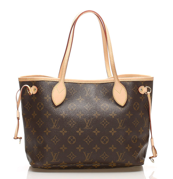 ルイ ヴィトン モノグラム ネヴァーフルPM M41000 ブラウン PVC レザー トートバッグ レディース LOUIS VUITTON 中古