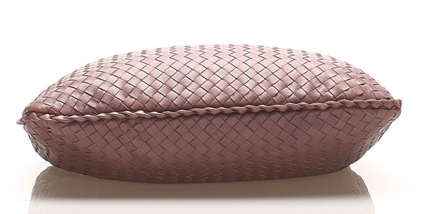 ボッテガヴェネタ イントレチャート パープル  レザー ハンドバッグ レディース BOTTEGAVENETA 中古
