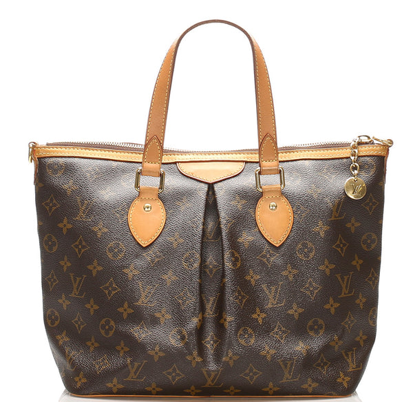 ルイ ヴィトン モノグラム パレルモPM M40145 ブラウン PVC レザー トートバッグ ショルダーバッグ 2WAY レディース LOUIS VUITTON 中古