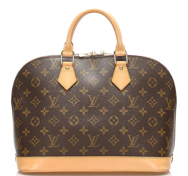 ルイ ヴィトン モノグラム アルマPM M53151 ブラウン PVC レザー ハンドバッグ レディース LOUIS VUITTON 中古