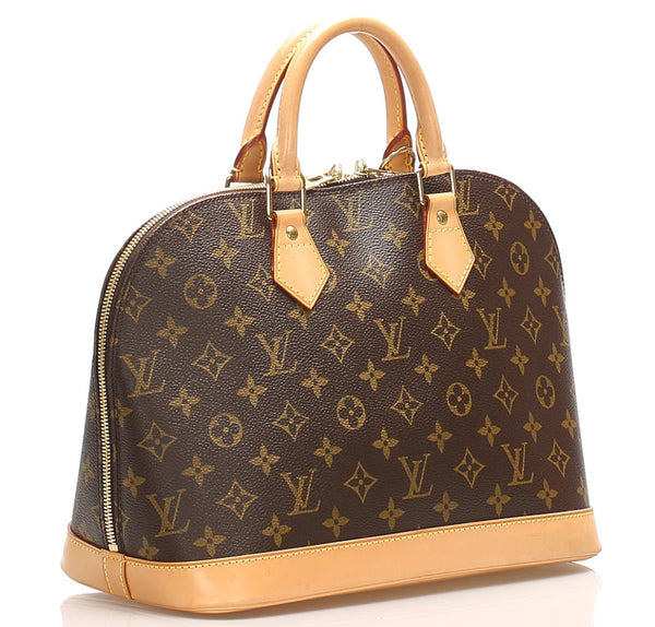 ルイ ヴィトン モノグラム アルマPM M53151 ブラウン PVC レザー ハンドバッグ レディース LOUIS VUITTON 中古