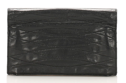 シャネル ココマーク ブラック レザー 長財布 レディース CHANEL 中古