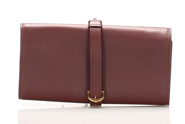 カルティエ マスト ボルドー レザー 長財布 ユニセックス CARTIER 中古